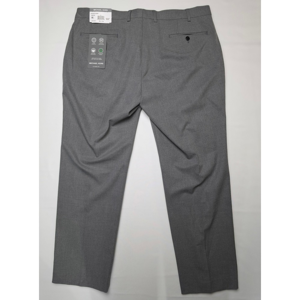 Michael Kors Dress Pants Mens 38x29 Gray Pattern Marvin Straight Leg Trouser NWT - Picture 3 of 9
